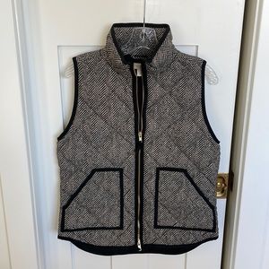 J Crew Factory houndstooth puffer vest